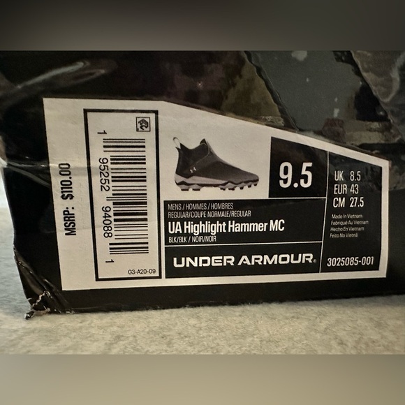 NIB Under Armour Men's Highlight Hammer Mc Football Shoe size 9.5 - Picture 10 of 10